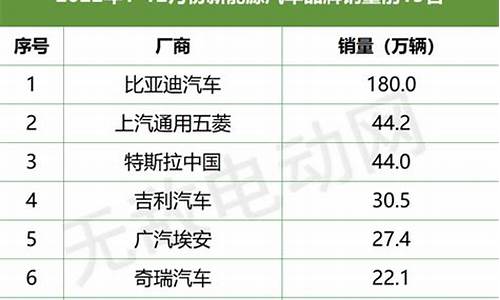 新能源汽车销量排行_新能源汽车销量前十名品牌